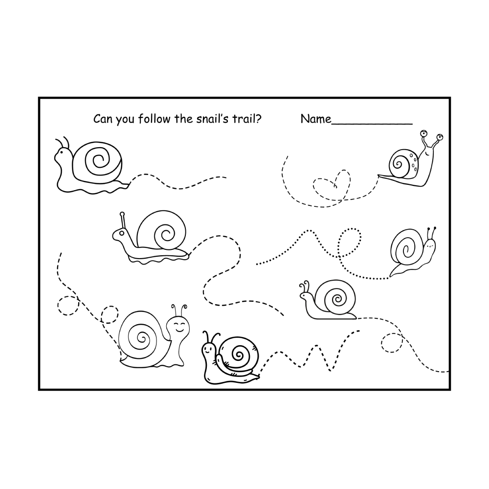 Snail Trail Fine Motor Control Activity