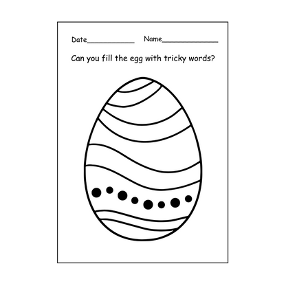 Egg Tricky Word Activity