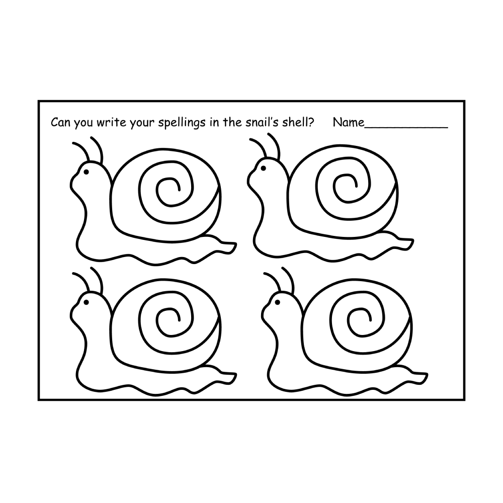 Snail Word Work Activity